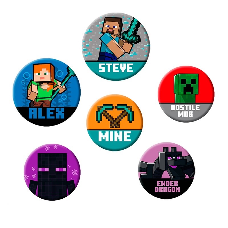 Levně ABY style Sada odznaků - Minecraft