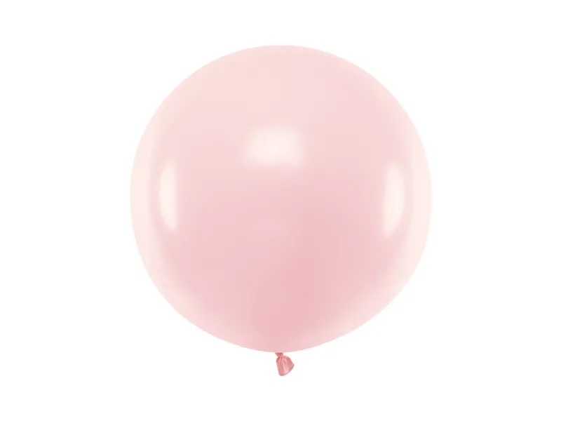 PartyDeco Kulatý latexový balón - světle růžový 60 cm