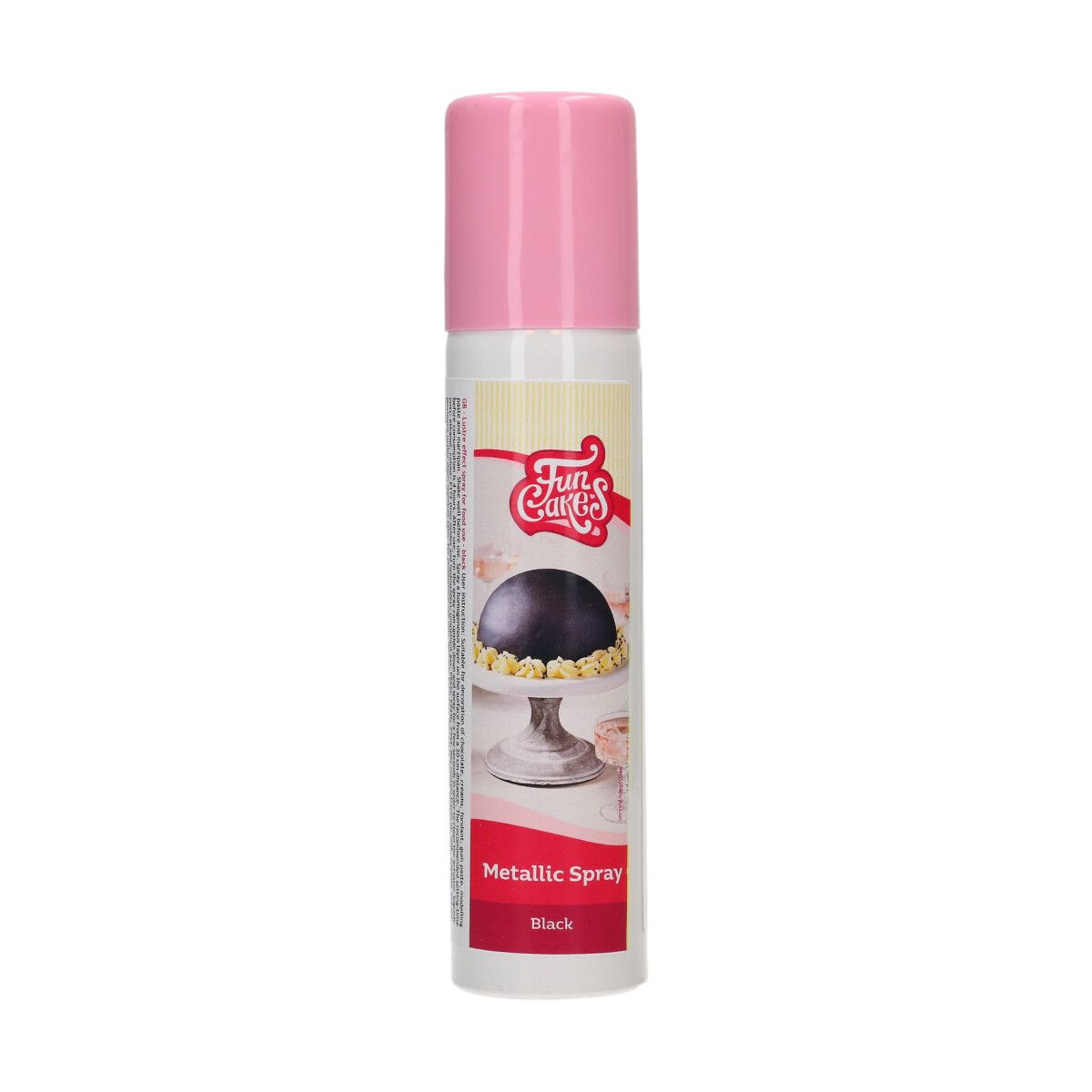 Funcakes Barva ve spreji - Metallic black 100 ml