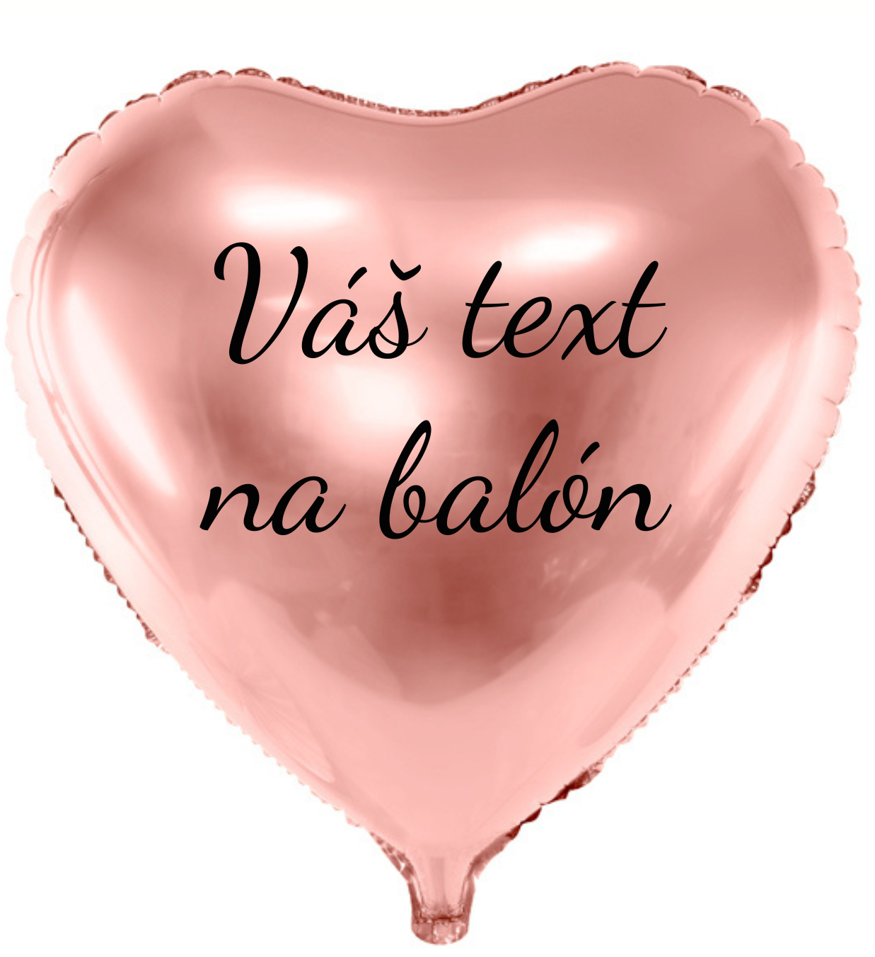 Levně Personal Fóliový balón s textem - Růžovovozlaté srdce 61 cm