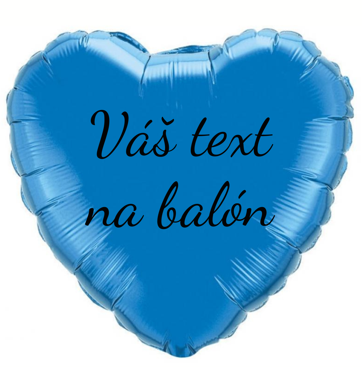 Levně Personal Fóliový balón s textem - Tmavě modré srdce 45 cm