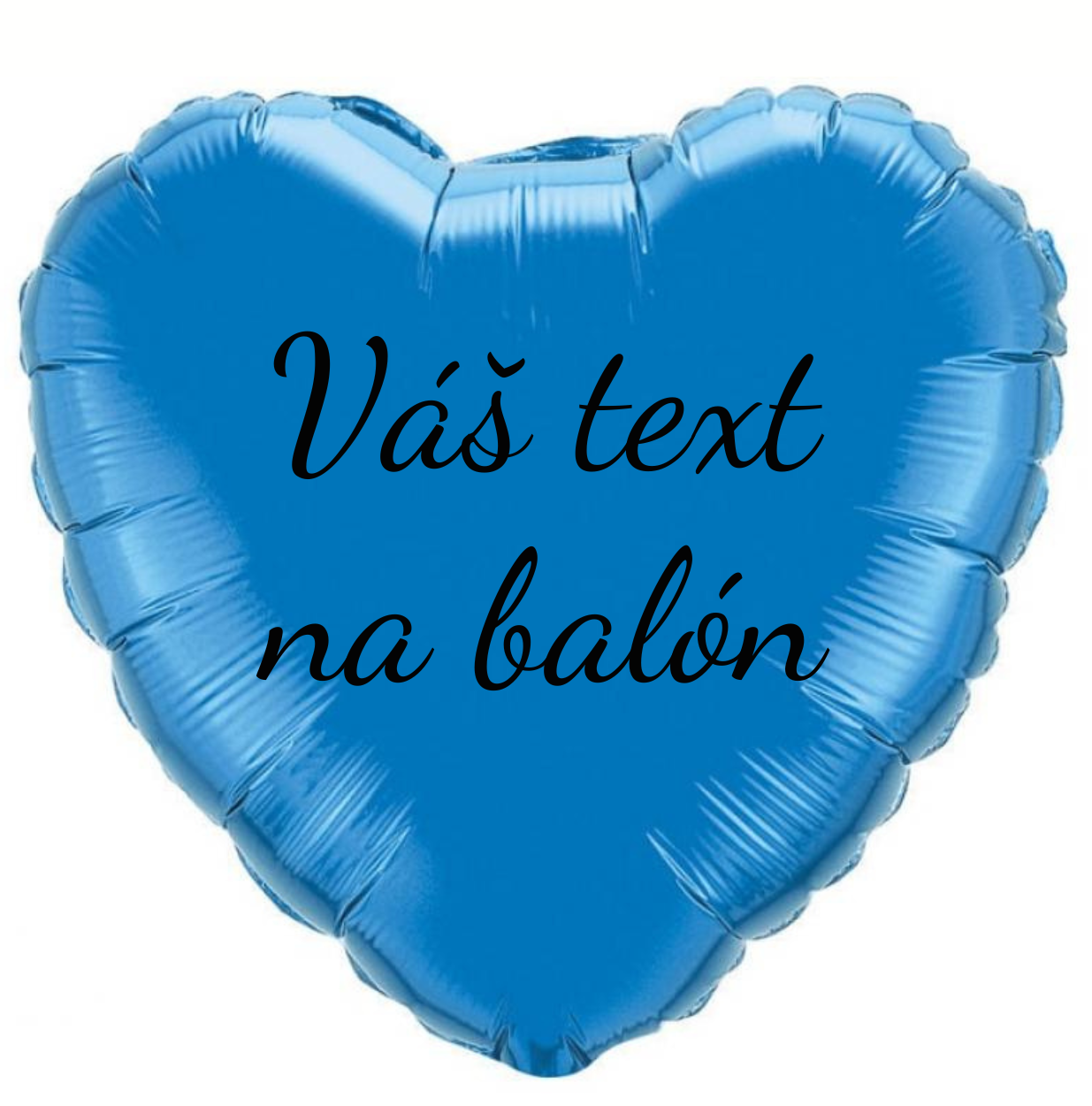 Personal Fóliový balón s textem - Tmavě modré srdce 45 cm