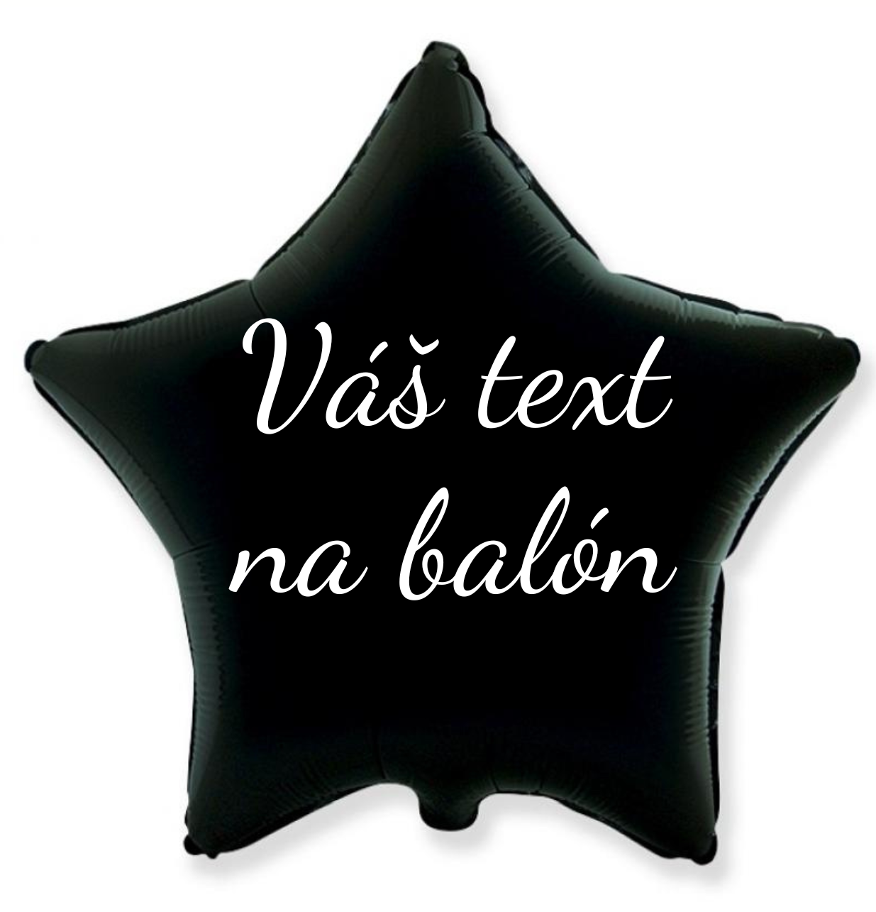 Levně Personal Fóliový balón s textem - Černá hvězda 45 cm
