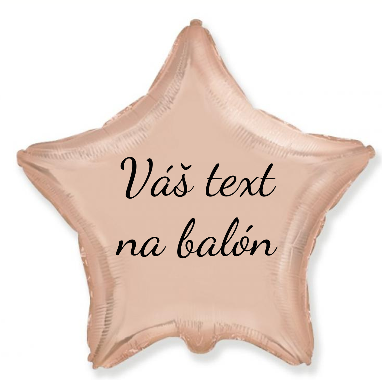 Levně Personal Fóliový balón s textem - Růžovozlatá hvězda 45 cm