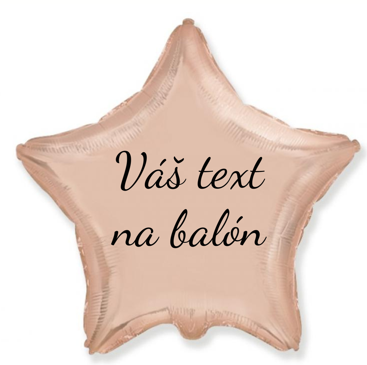 Personal Fóliový balón s textem - Růžovozlatá hvězda 45 cm