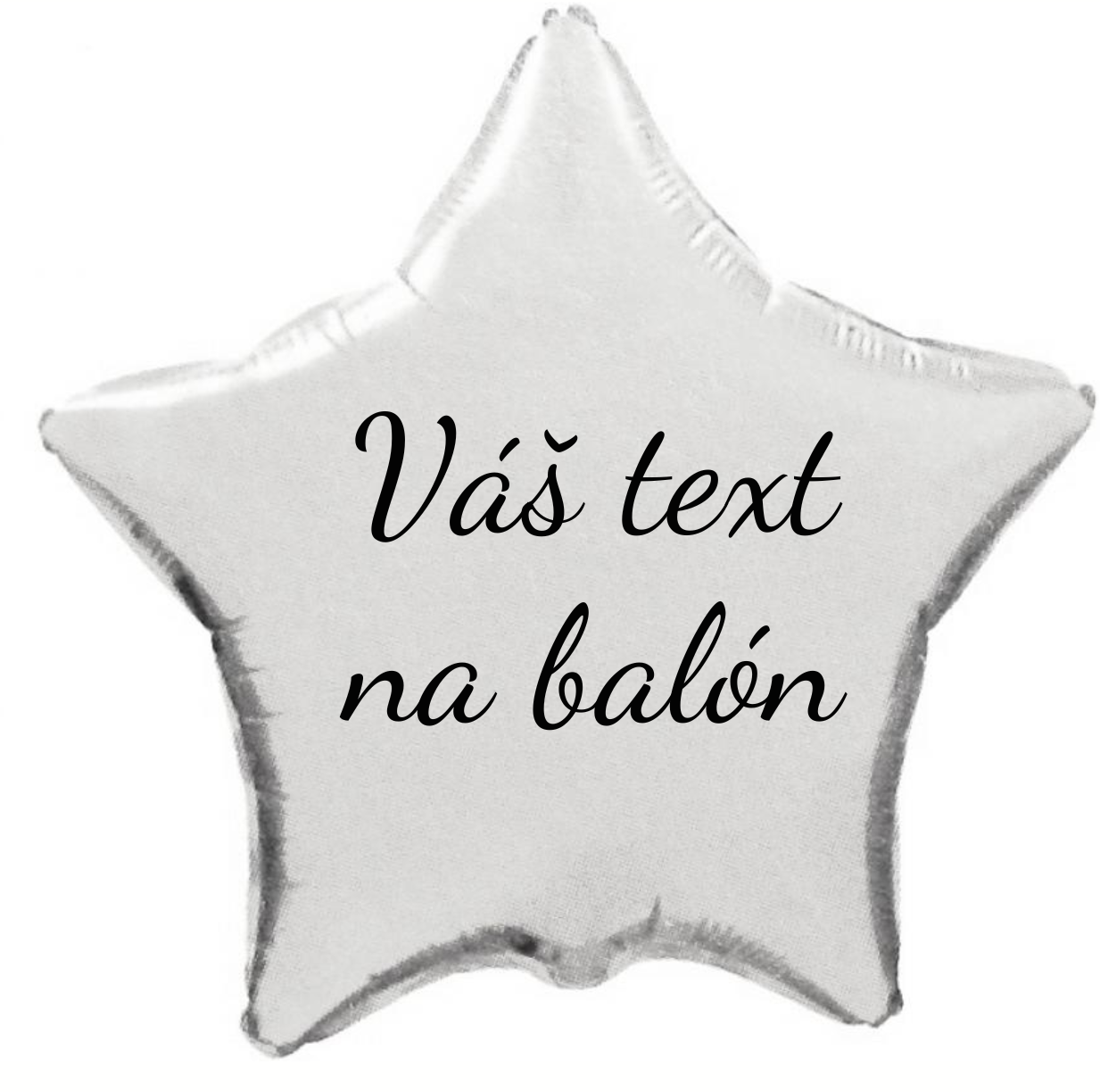 Personal Fóliový balón s textem - Stříbrná hvězda 45 cm