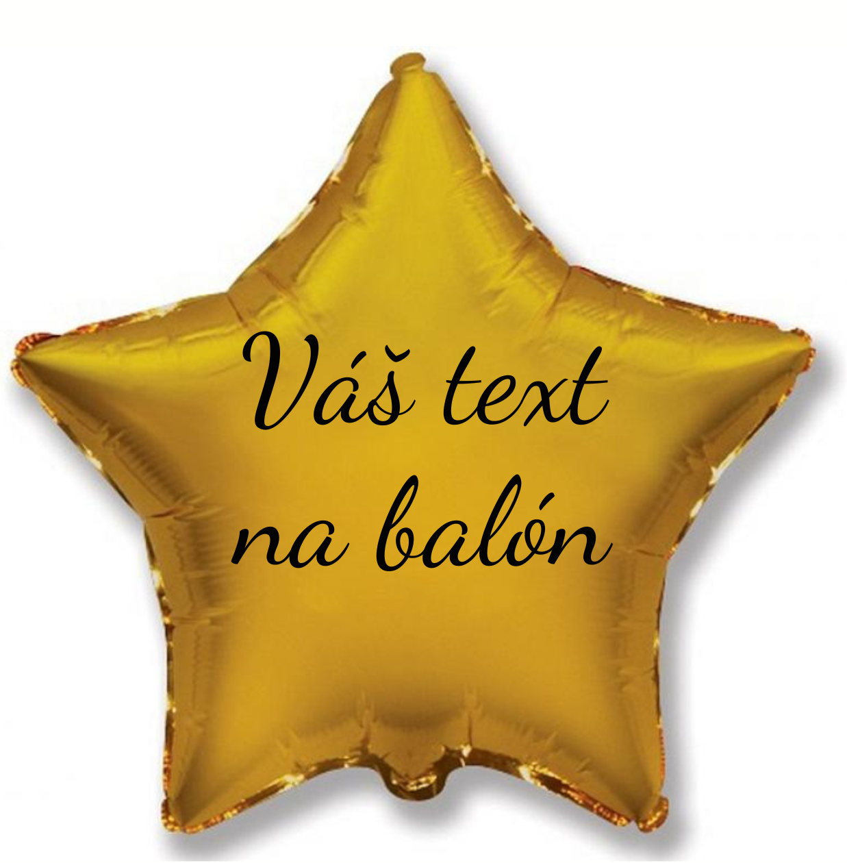 Personal Fóliový balón s textem - Zlatá hvězda 45 cm