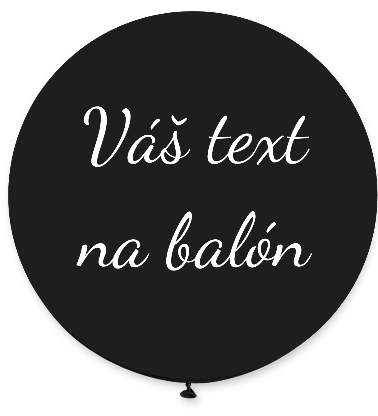 Levně Personal Balón s textem - Černý 80 cm