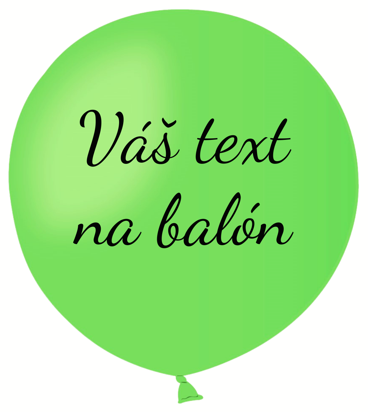 Levně Personal Balón s textem - Světle zelený 80 cm