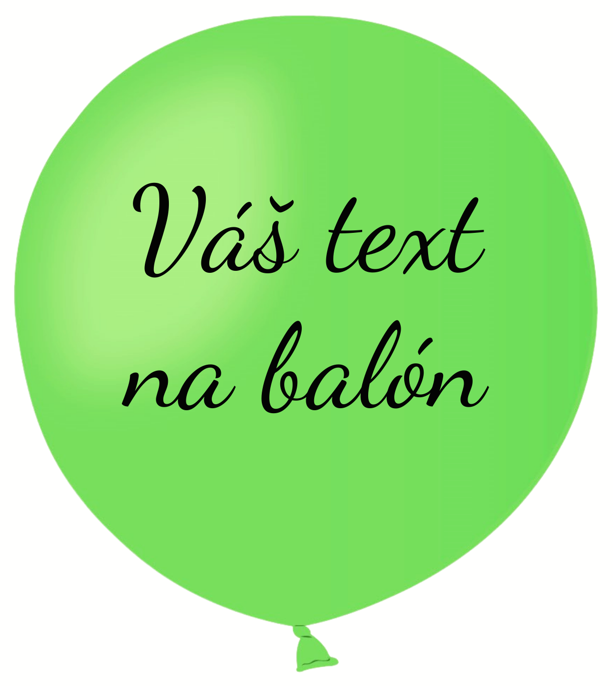 Personal Balón s textem - Světle zelený 80 cm
