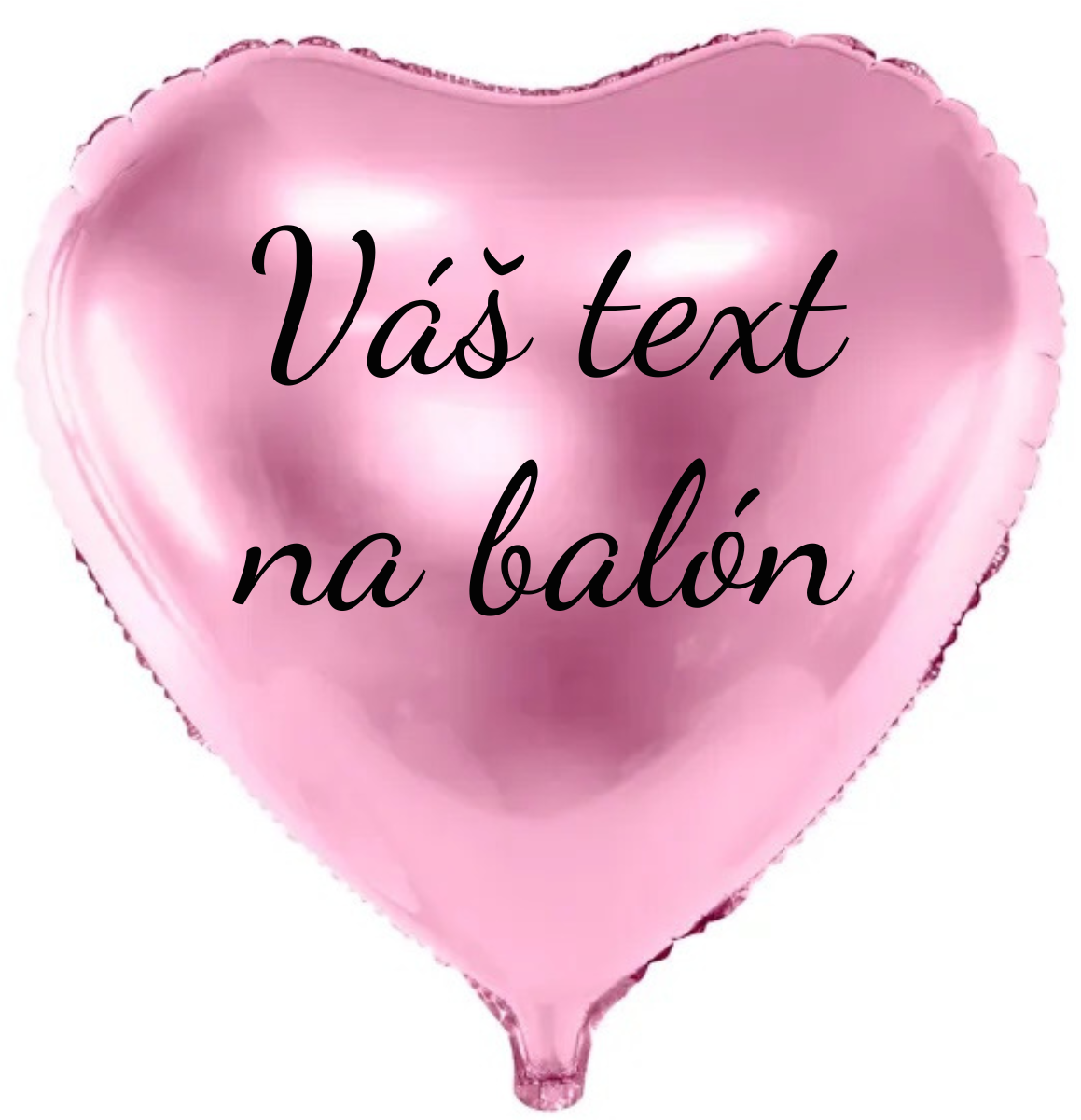 Levně Personal Fóliový balón s textem - Růžové srdce 61 cm