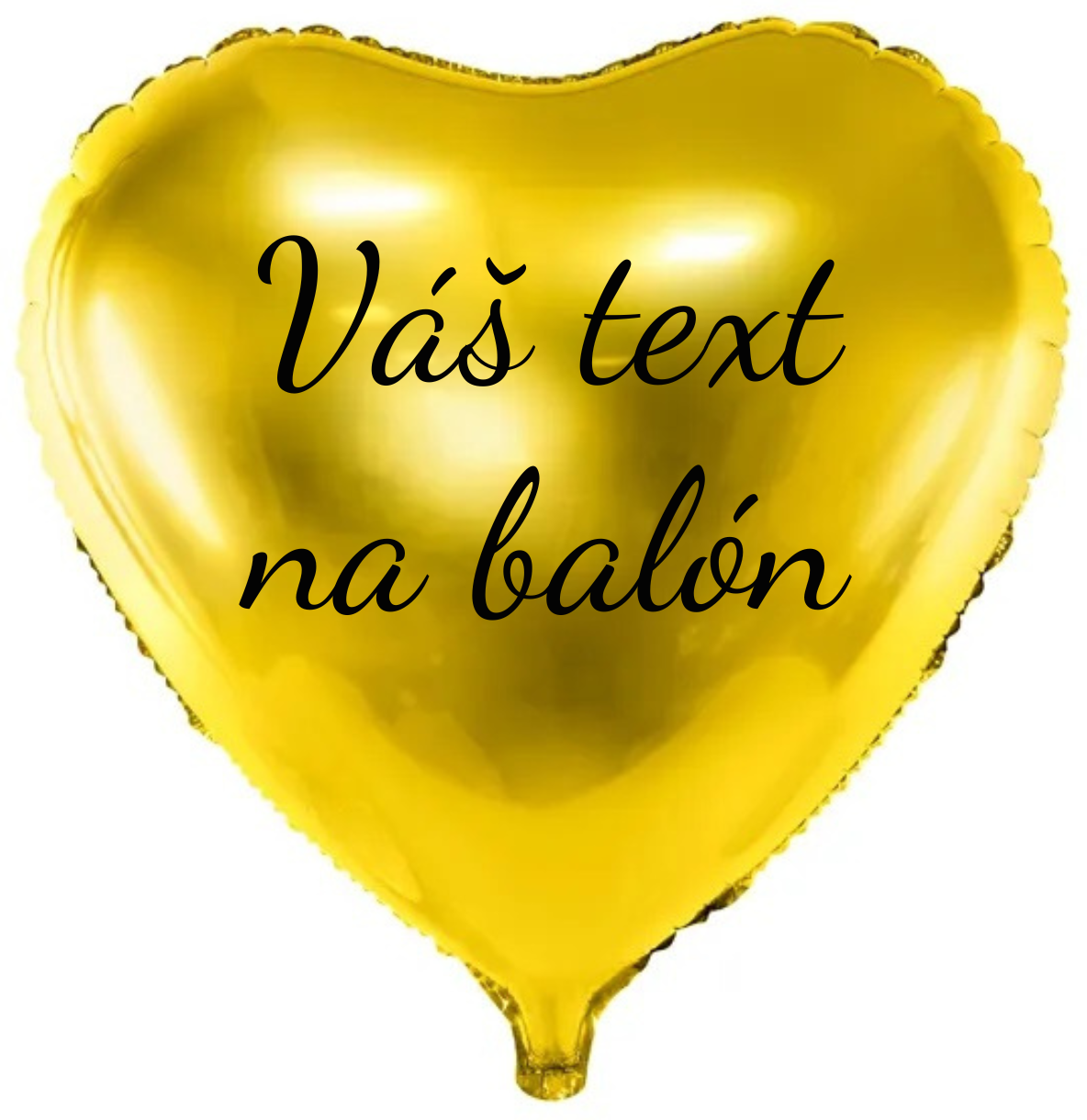 Personal Fóliový balón s textem - Zlaté srdce 61 cm