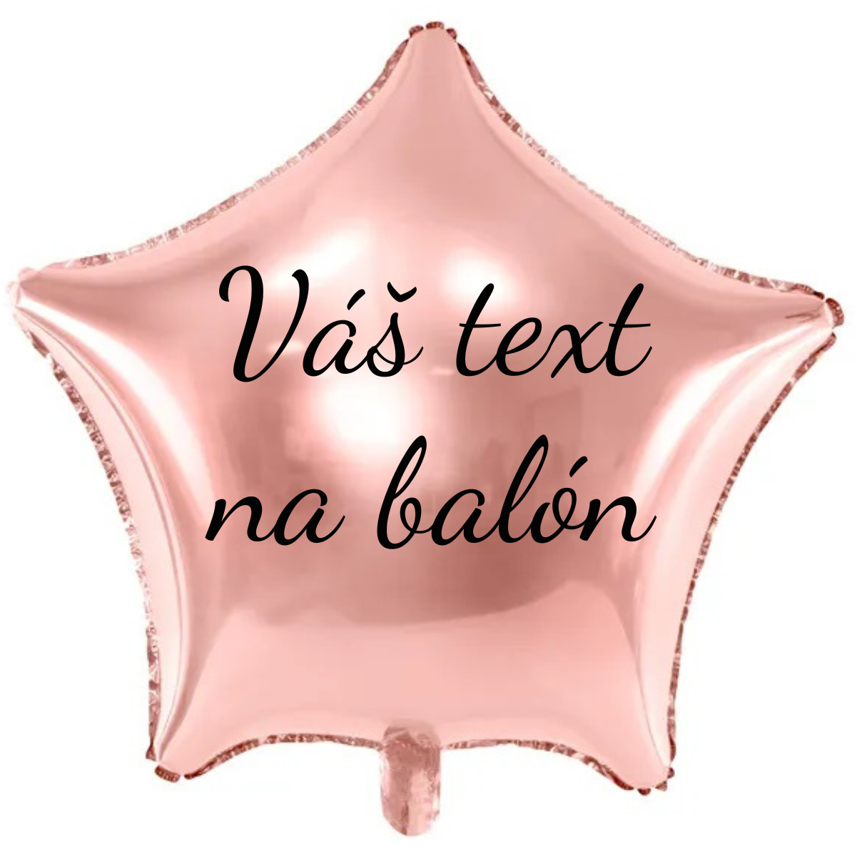 Levně Personal Fóliový balón s textem - Růžovozlatá hvězda 70 cm