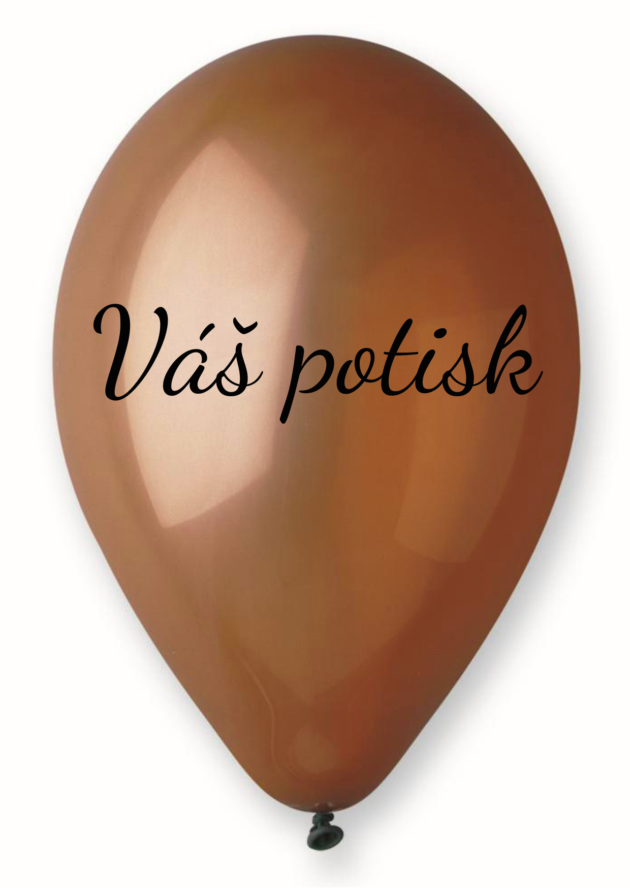 Personal Balónek s textem - Hnědý 26 cm