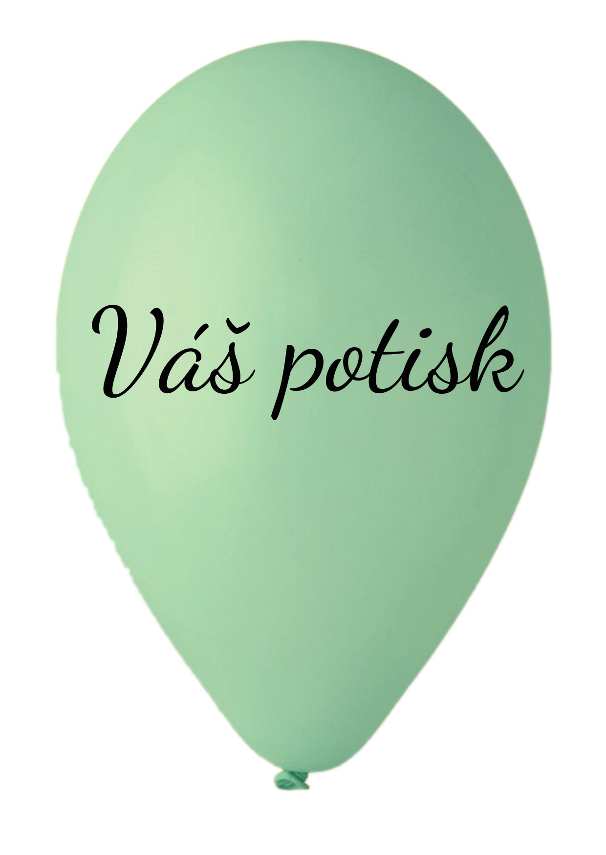 Personal Balónek s textem - Mátově zelený 26 cm