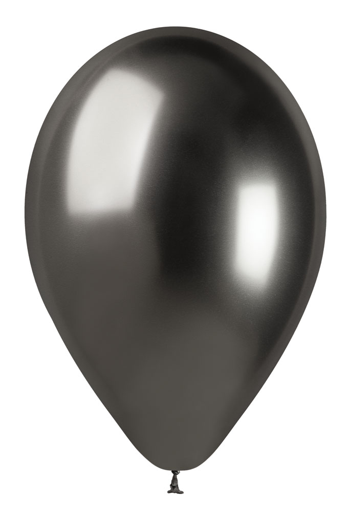 Levně Svet balonku Sada chromových balonů - Šedé, 5 ks