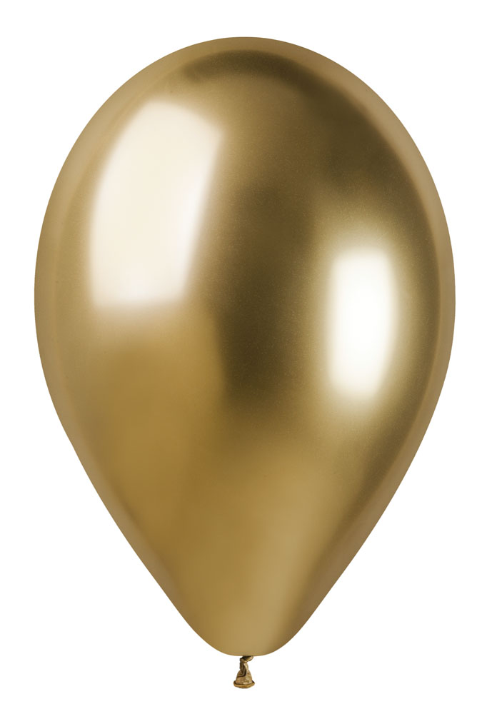 Levně Svet balonku Sada chromových balonů - Zlaté, 5 ks