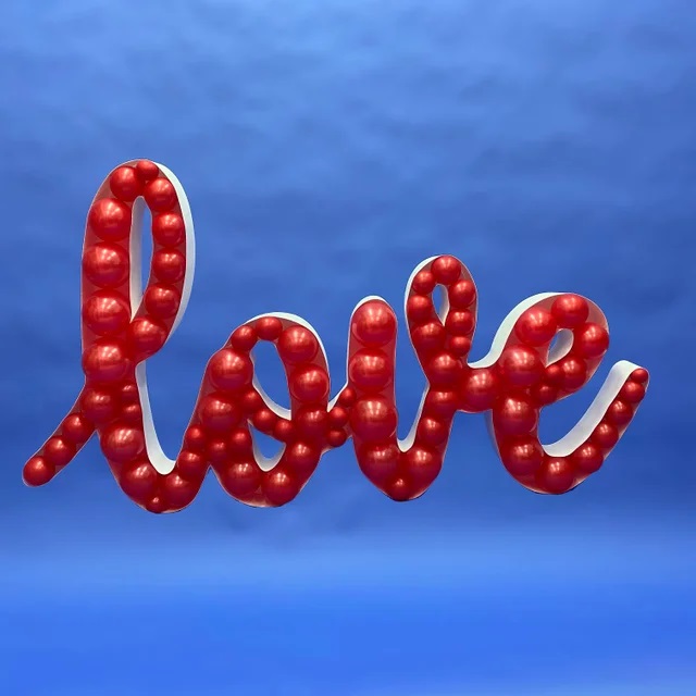 Levně Nikoloon Šablona na balóny - Love