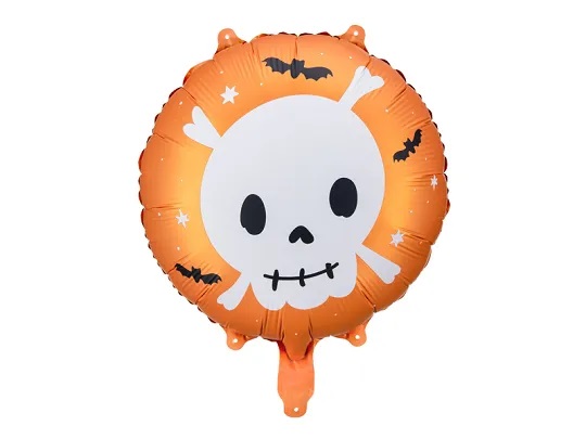 Levně PartyDeco Fóliový balón - Lebka 45 cm