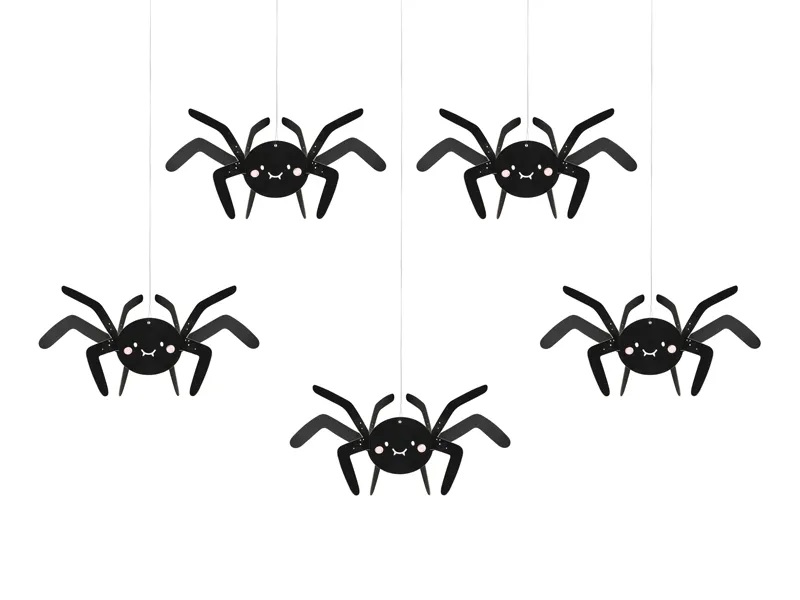 Levně PartyDeco Visící dekorace - Papírové pavouky