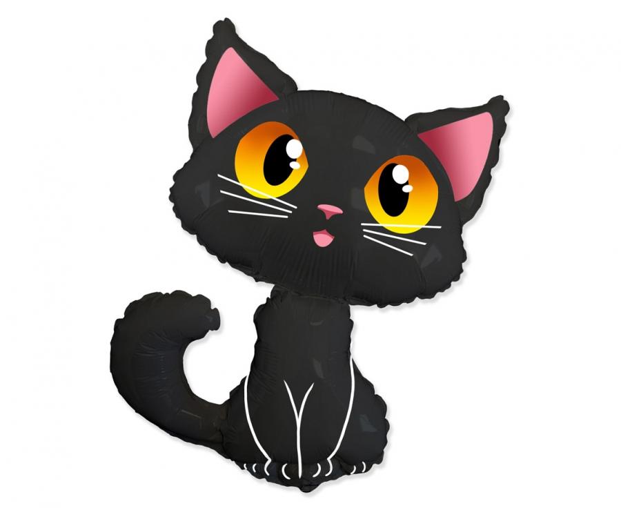 Levně Flexmetal Fóliový balón - Černá kočka 90 x 83 cm