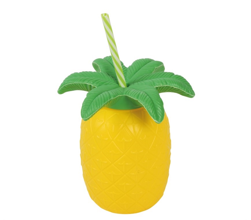 Levně Guirca Pohár ananas s brčkem