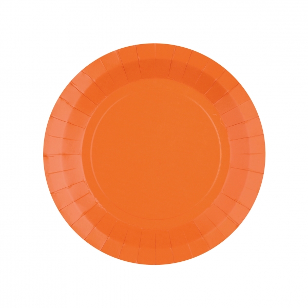 Levně Santex Papírové talíře - jednobarevné 17,5 cm Barva: Oranžová