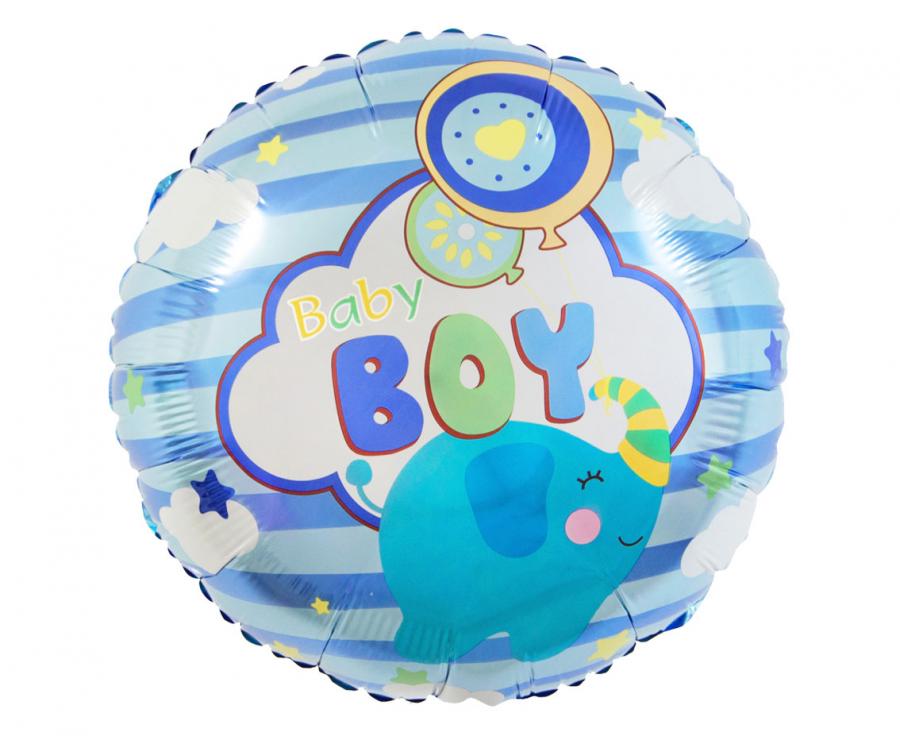 Levně Godan Fóliový balón - Baby boy, kruh 45 cm