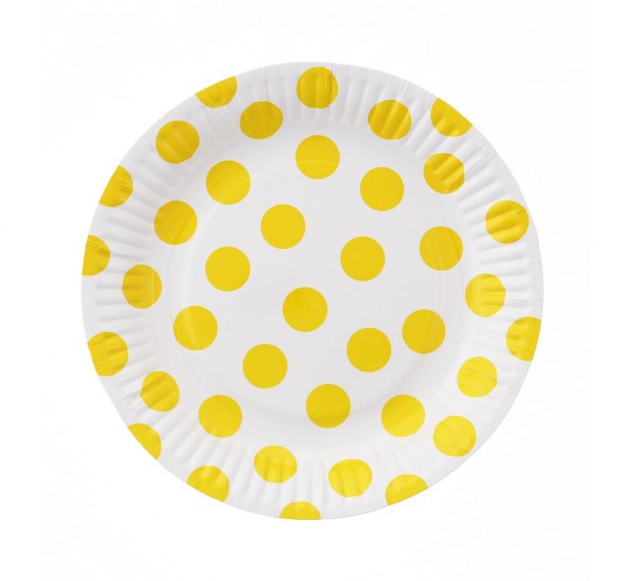 Godan Talíře - Žluté, tečkované 18 cm