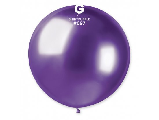 Levně Gemar Kulatý chromový balónek SHINY fialový 80 cm