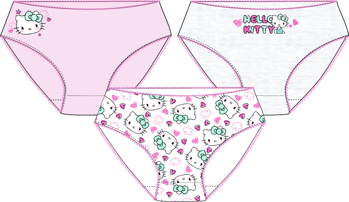 Eplus Dívčí spodní prádlo - Hello Kitty mix 3 ks