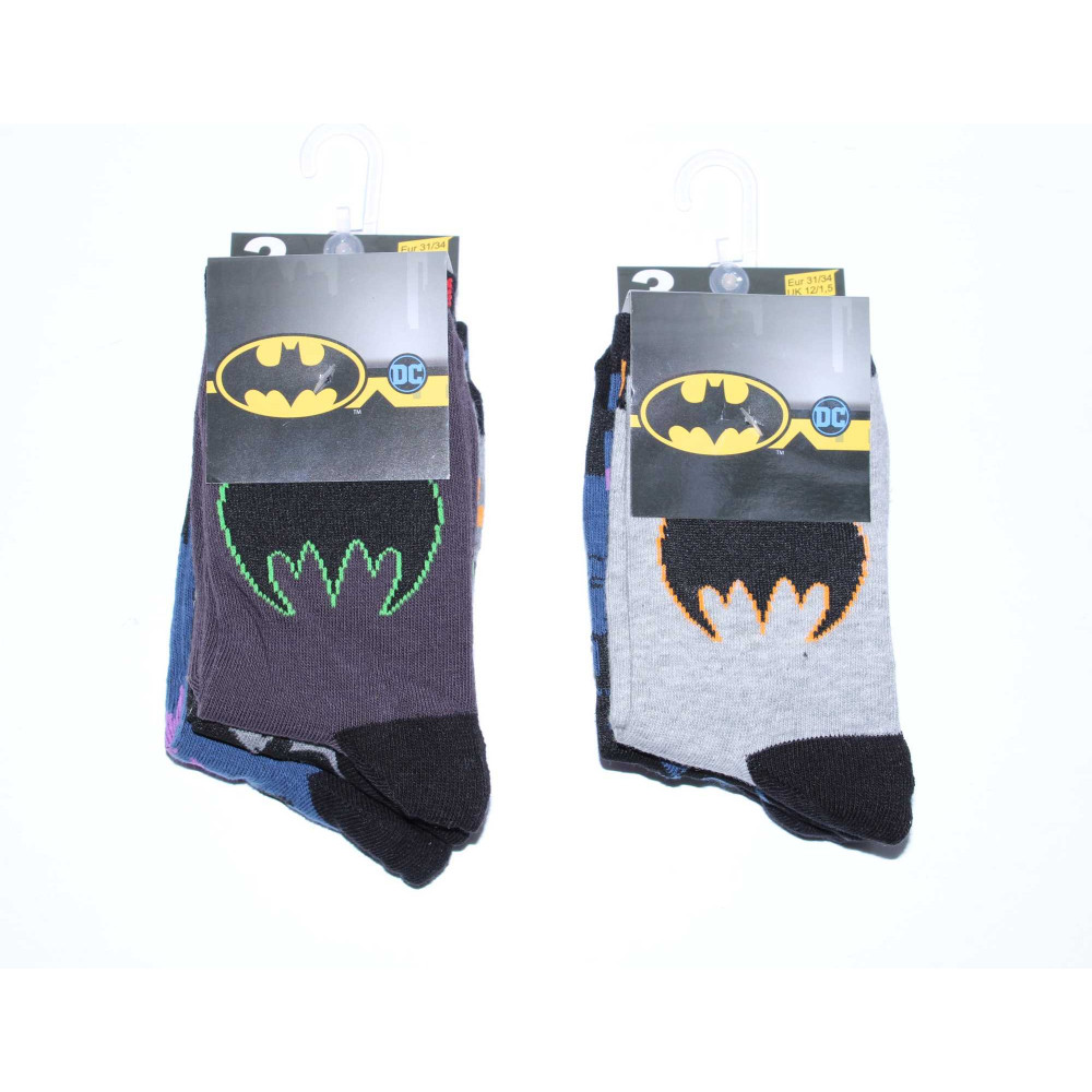 Levně Podmix Sada 3 párů dětských ponožek - Batman Velikost ponožek: 23-26