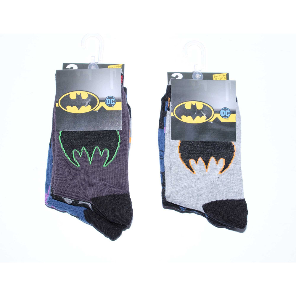 Setino Sada 3 párů dětských ponožek - Batman Velikost ponožek: 31-34