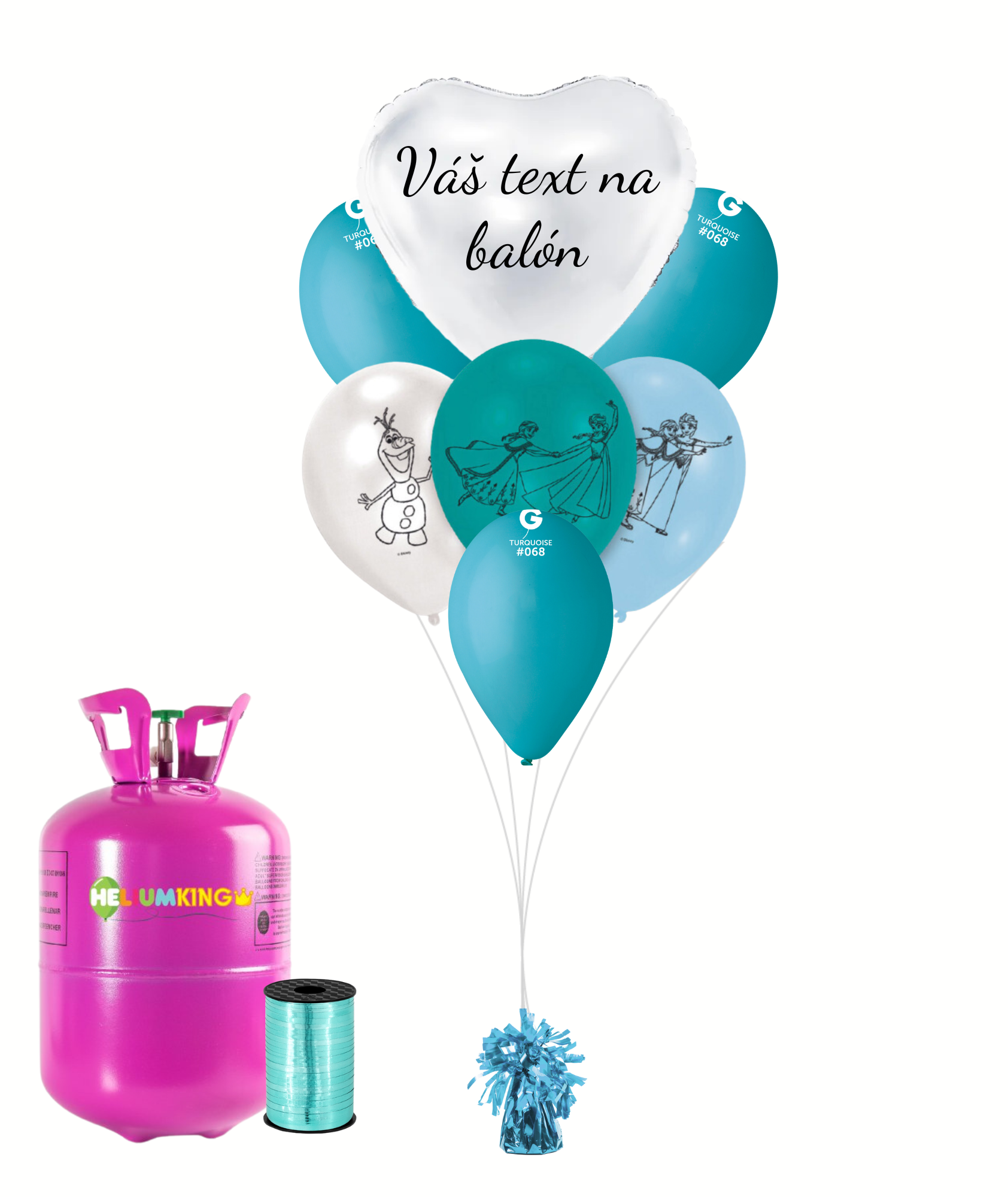 Personalizovaný helium párty set - Frozen 13 ks