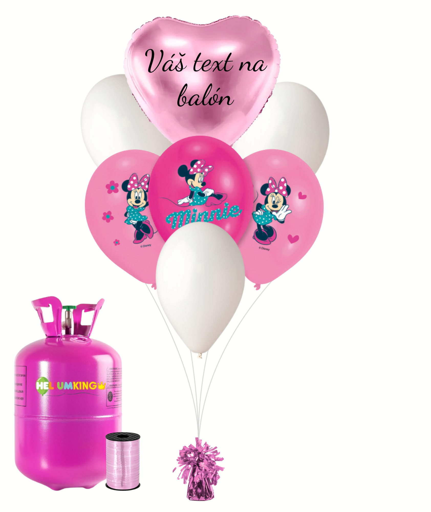 Personalizovaný helium párty set - Minnie 19 ks