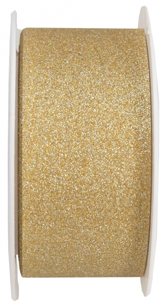 Levně Santex Glitrované stuhy 30 mm Barva: Zlatá