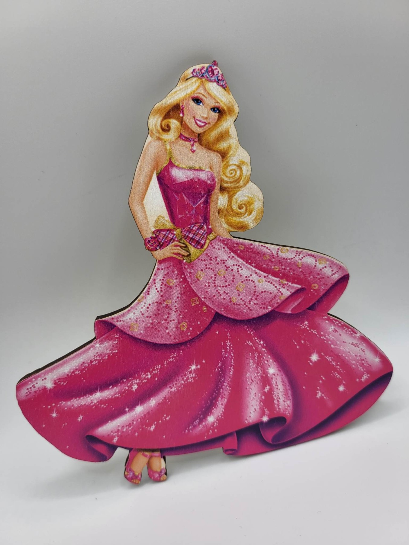 Levně Loranc Magnetka na dort - Barbie v šatech