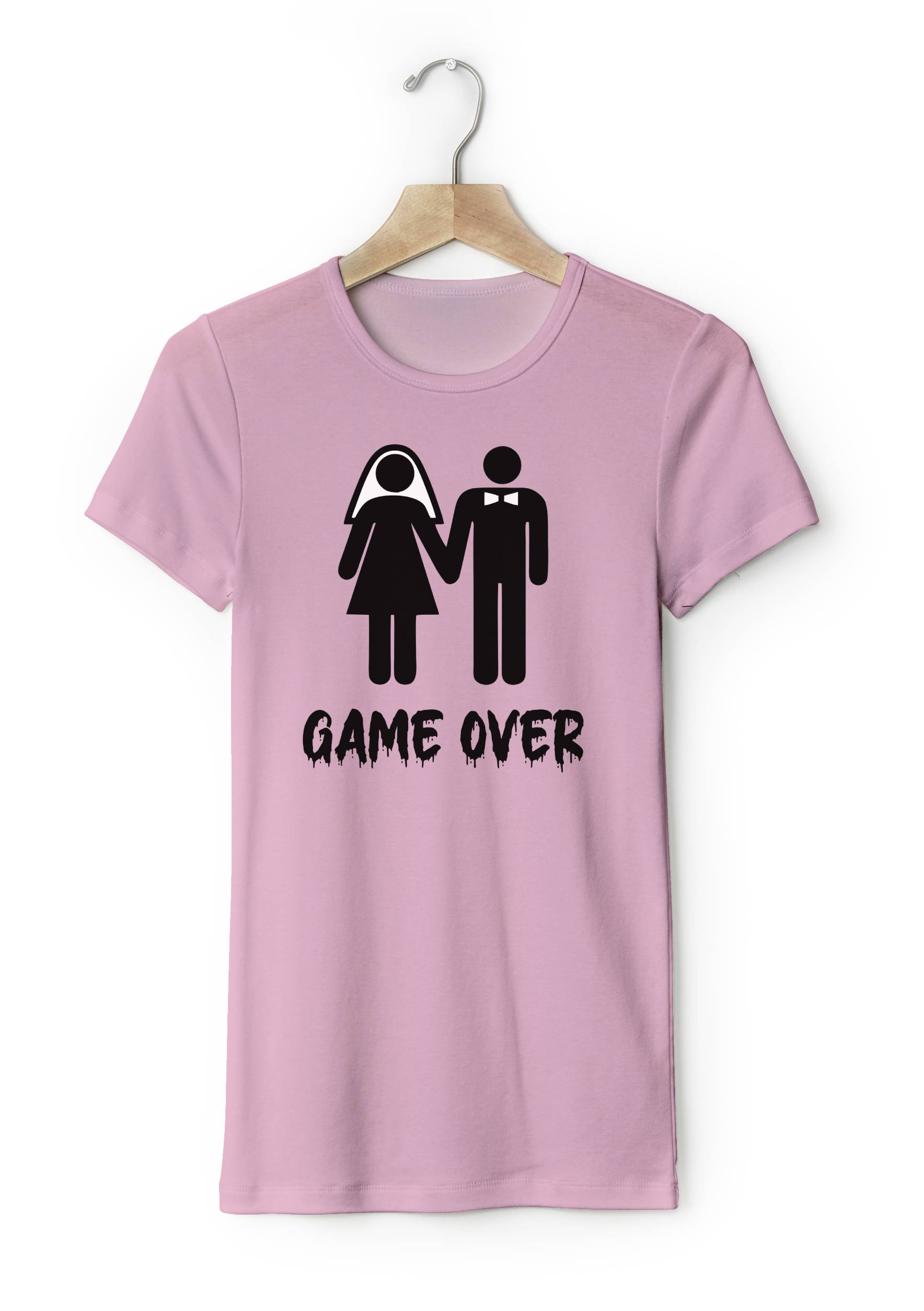 Personal Párové tričko dámské - Game Over Barva: Černá, Velikost - dospělý: L