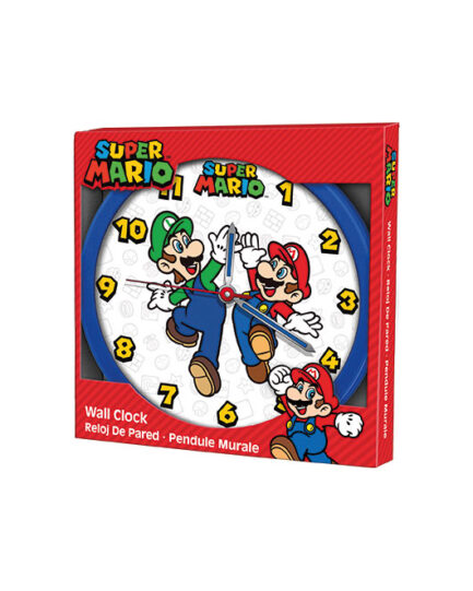 Levně Kids Licensing Nástěnné hodiny - Super Mario
