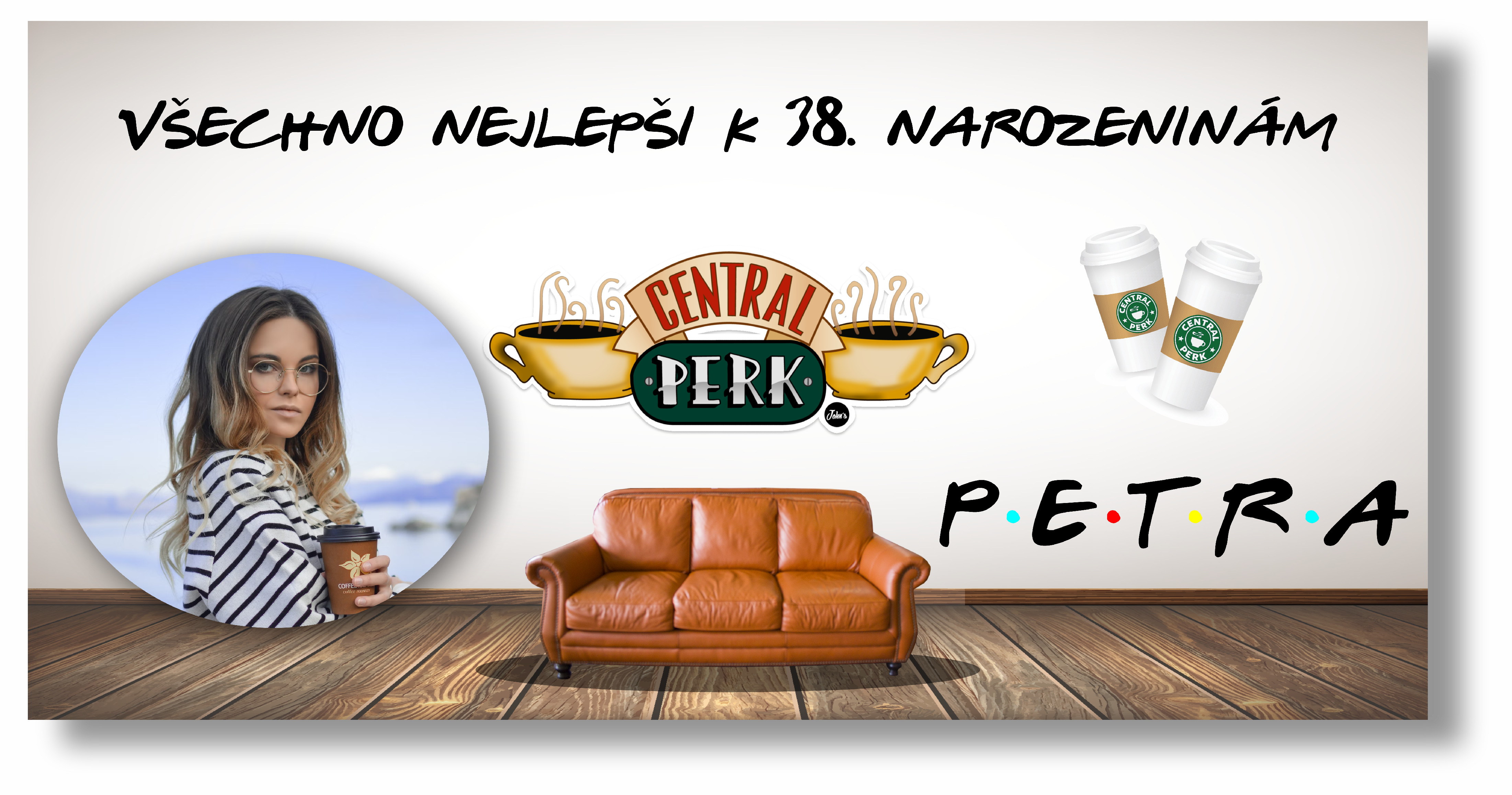 Levně Personal Narozeninový banner s fotkou - Friends Rozměr banner: 130 x 65 cm