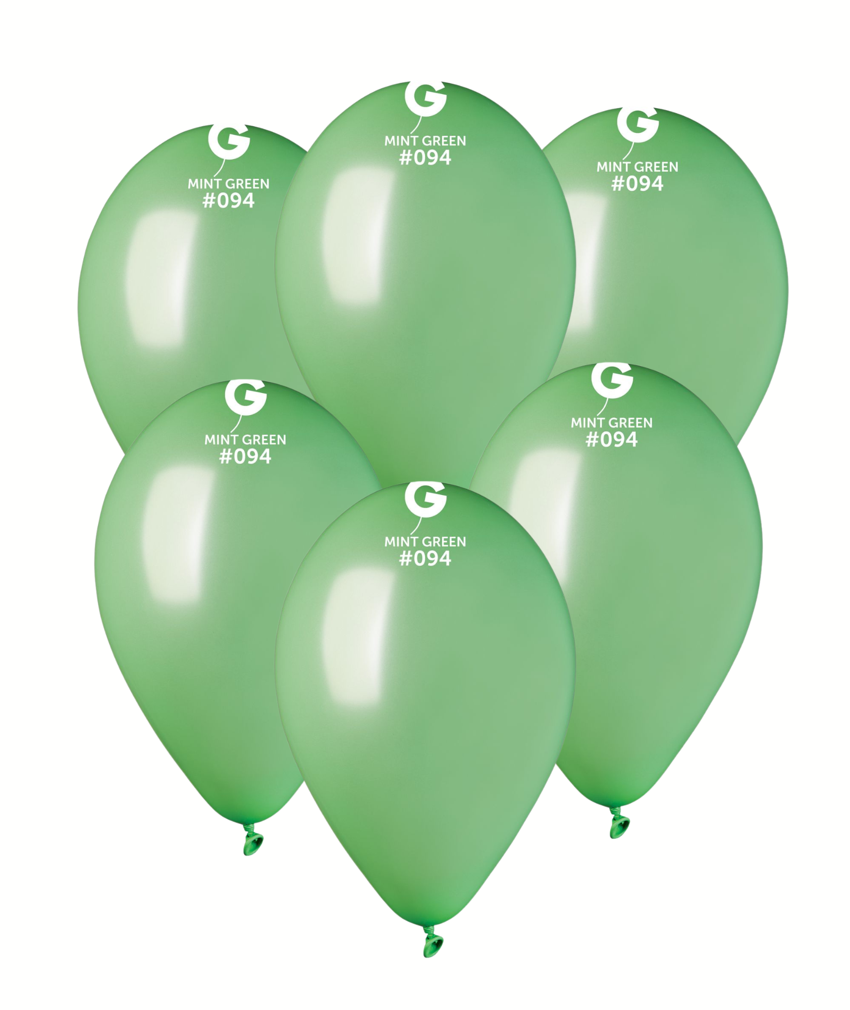 Levně Gemar Balón metalický mátově zelená 26 cm 100 ks