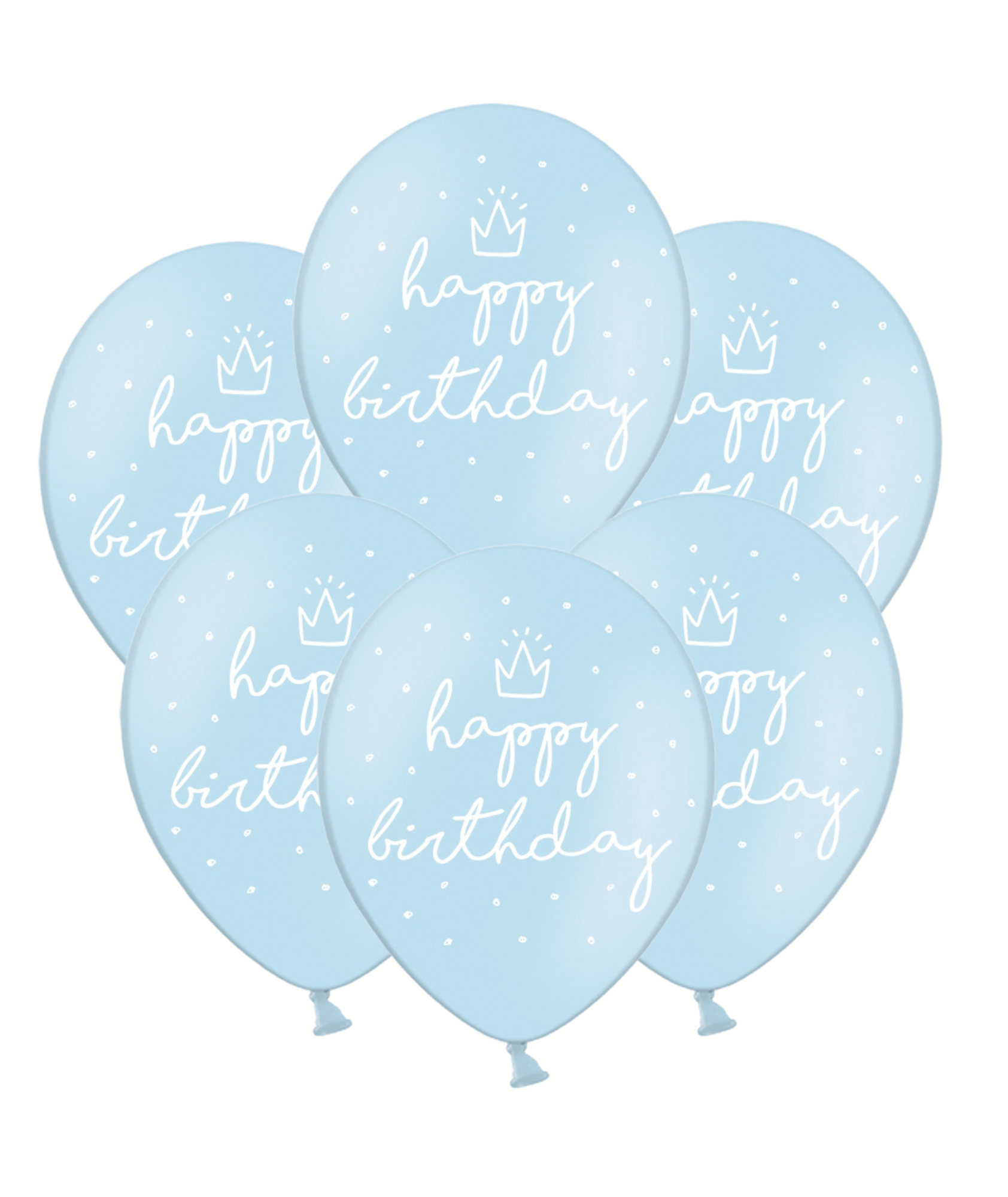 PartyDeco Balón modrý - Veselé narozeniny 50 ks