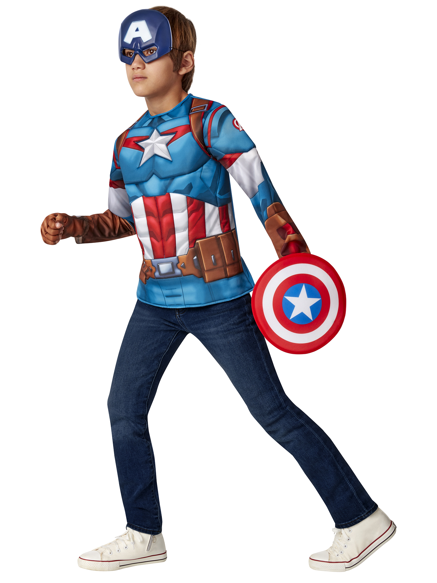 Levně Rubies Dětský set top a maska - Captain America