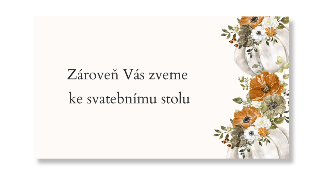 Personal Kartička ke stolu - Autumn time Zvolte množství: od 31 ks do 60 ks