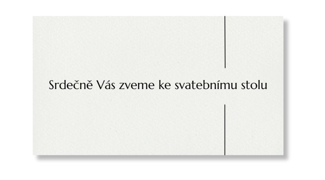 Personal Kartička ke stolu - Simple Zvolte množství: od 11 ks do 30 ks