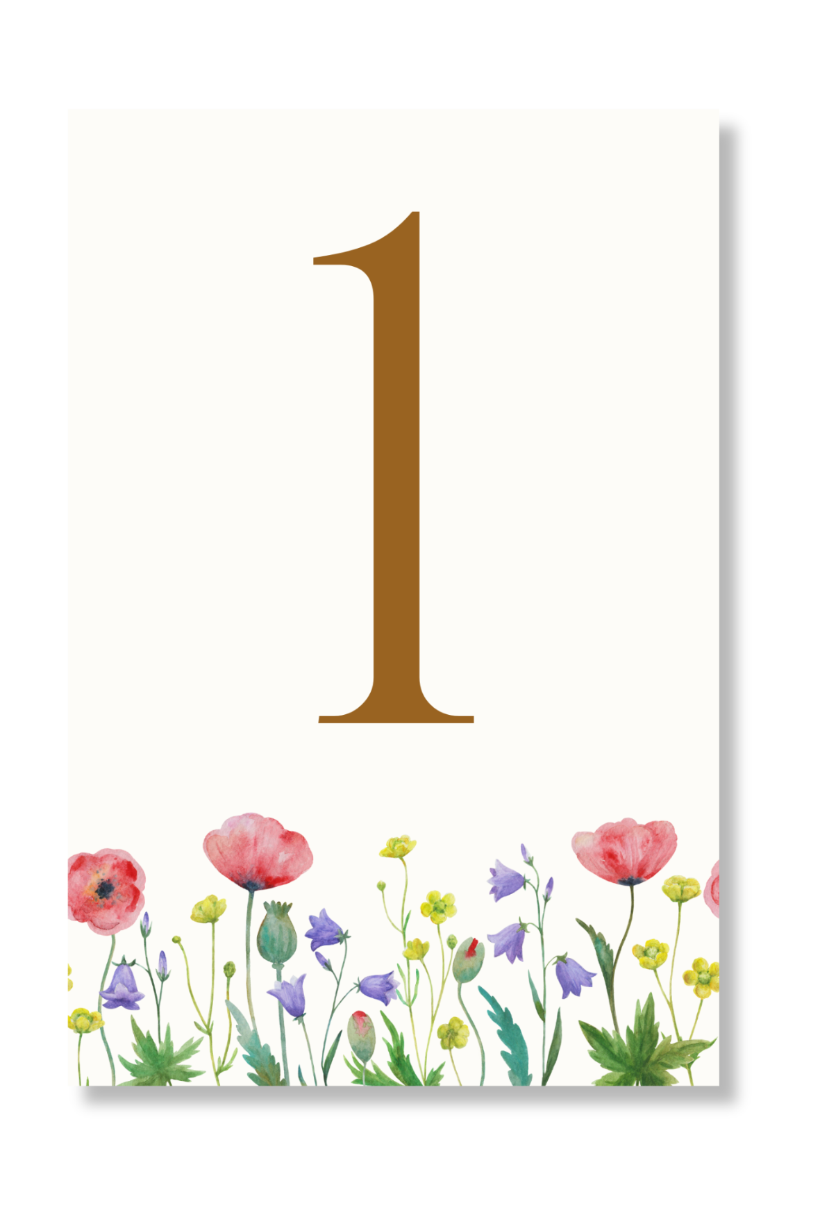 Levně Personal Číslo stolu - Luční květiny Zvolte množství: od 1 ks do 10 ks