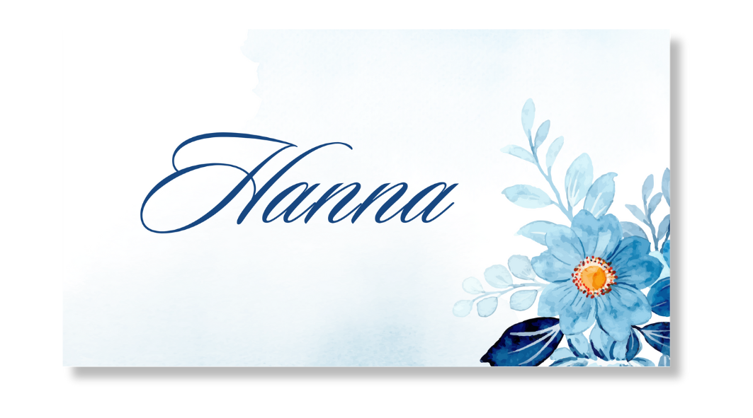 Levně Personal Jmenovka na stůl - Modré květiny Zvolte množství: od 1 ks do 10 ks
