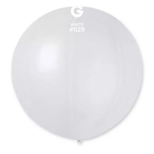 Gemar Balón - metalický bílý 80 cm 50 ks
