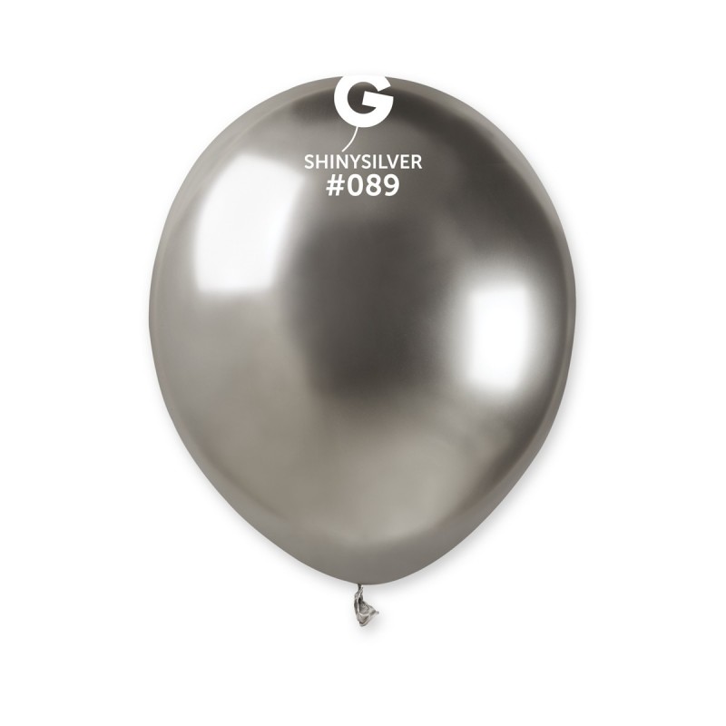 Levně Gemar Balónek chromový - stříbrný 13 cm 100 ks