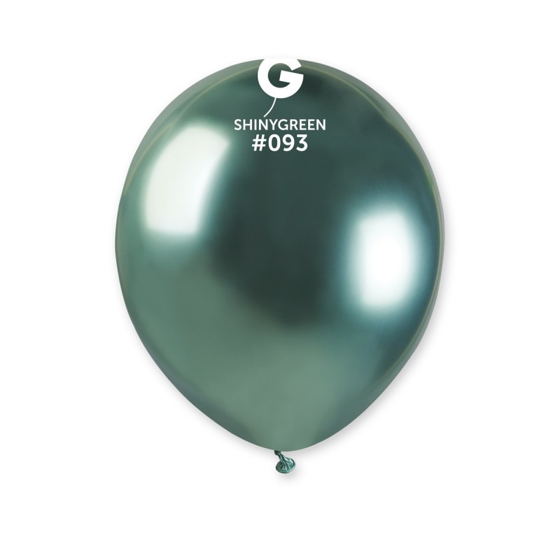 Levně Gemar Balónek chromový - zelený 13 cm 100 ks